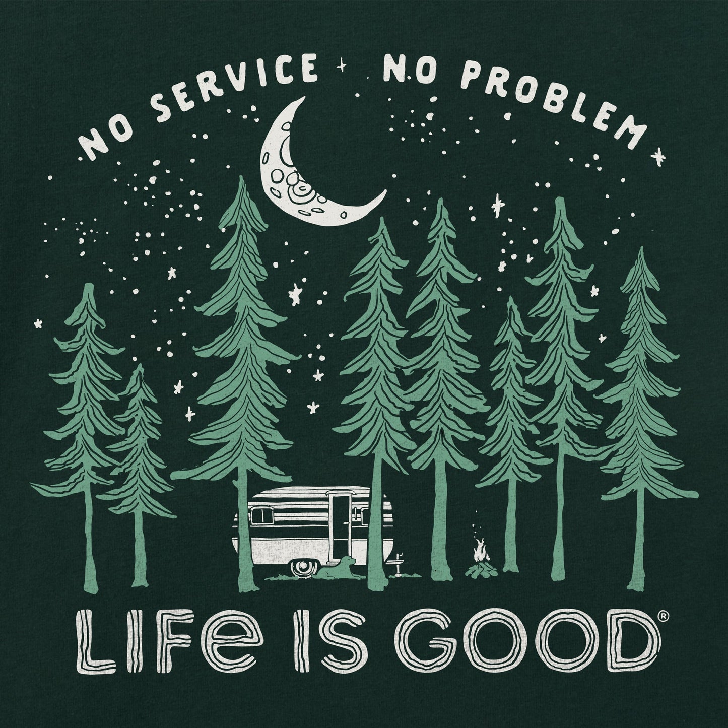 Women's No Service No Problem Camper Short Sleeve Crusher Tee