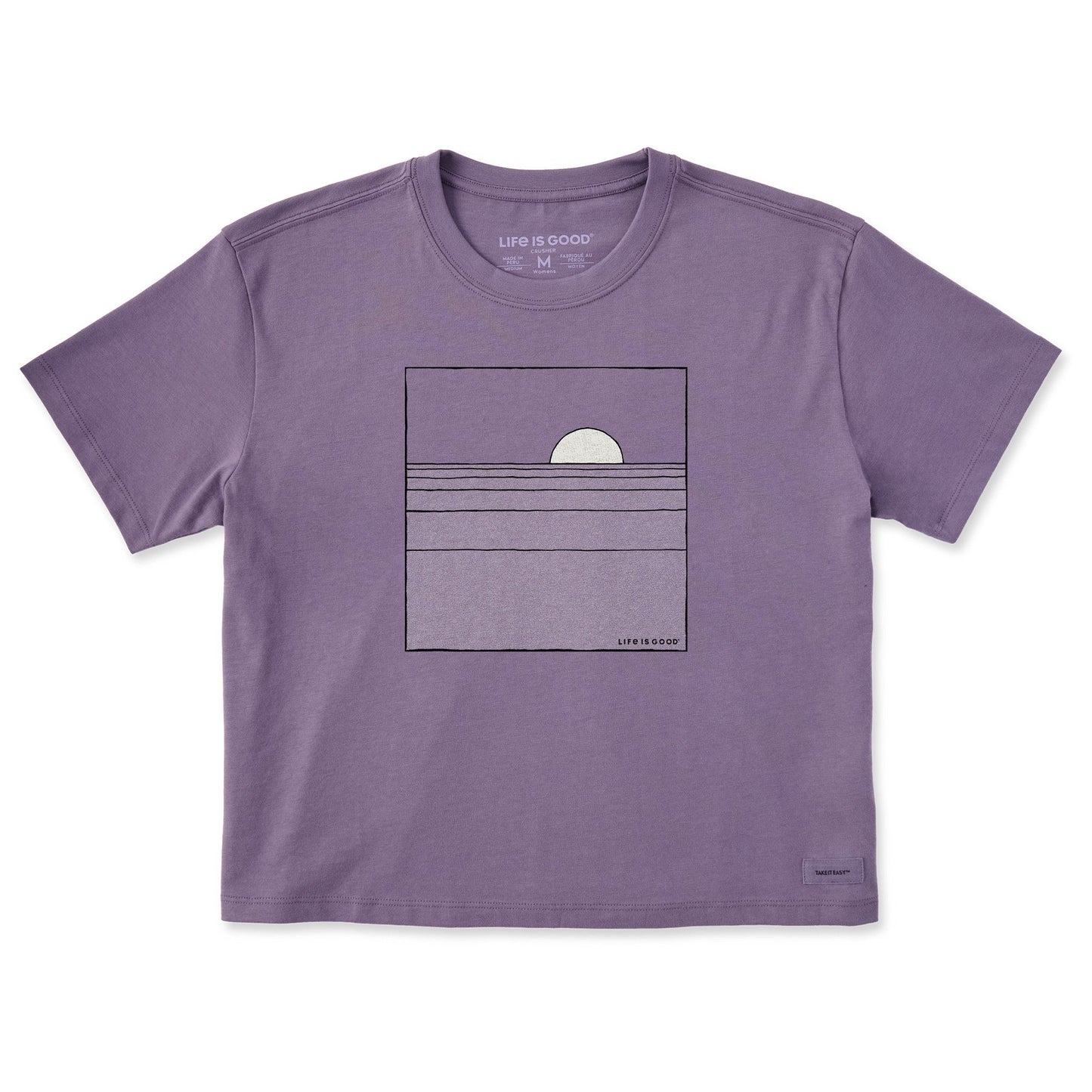 Women's Minimal Sun and Water Short Sleeve Crusher Boxy Tee