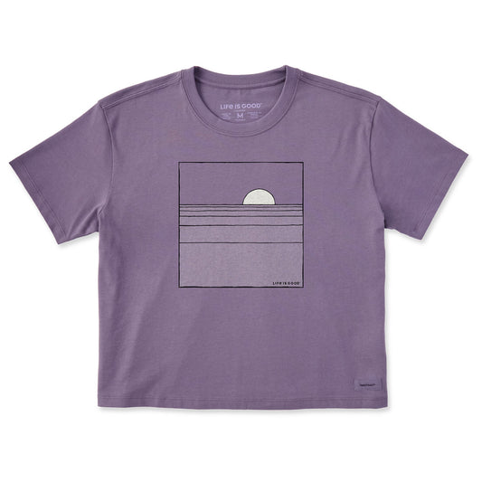 Women's Minimal Sun and Water Short Sleeve Crusher Boxy Tee