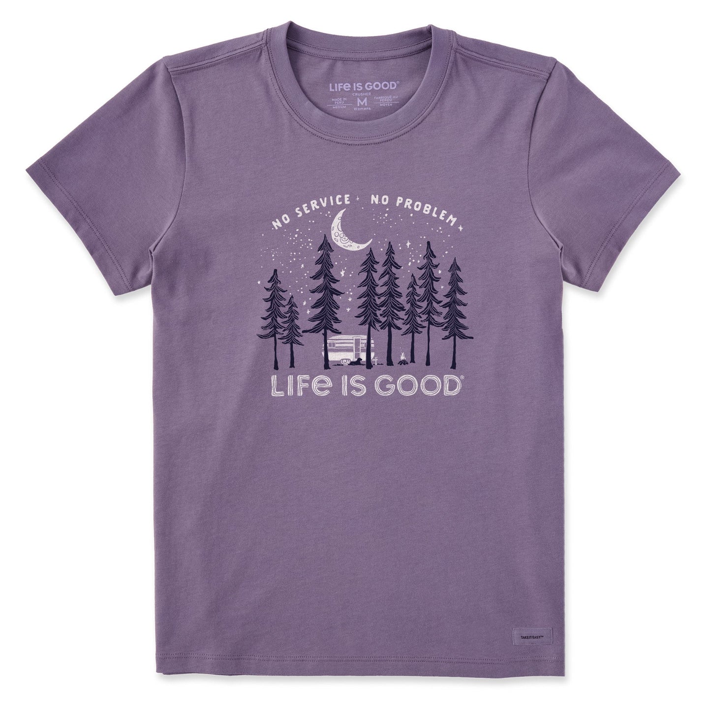 Women's No Service No Problem Camper Short Sleeve Crusher Tee