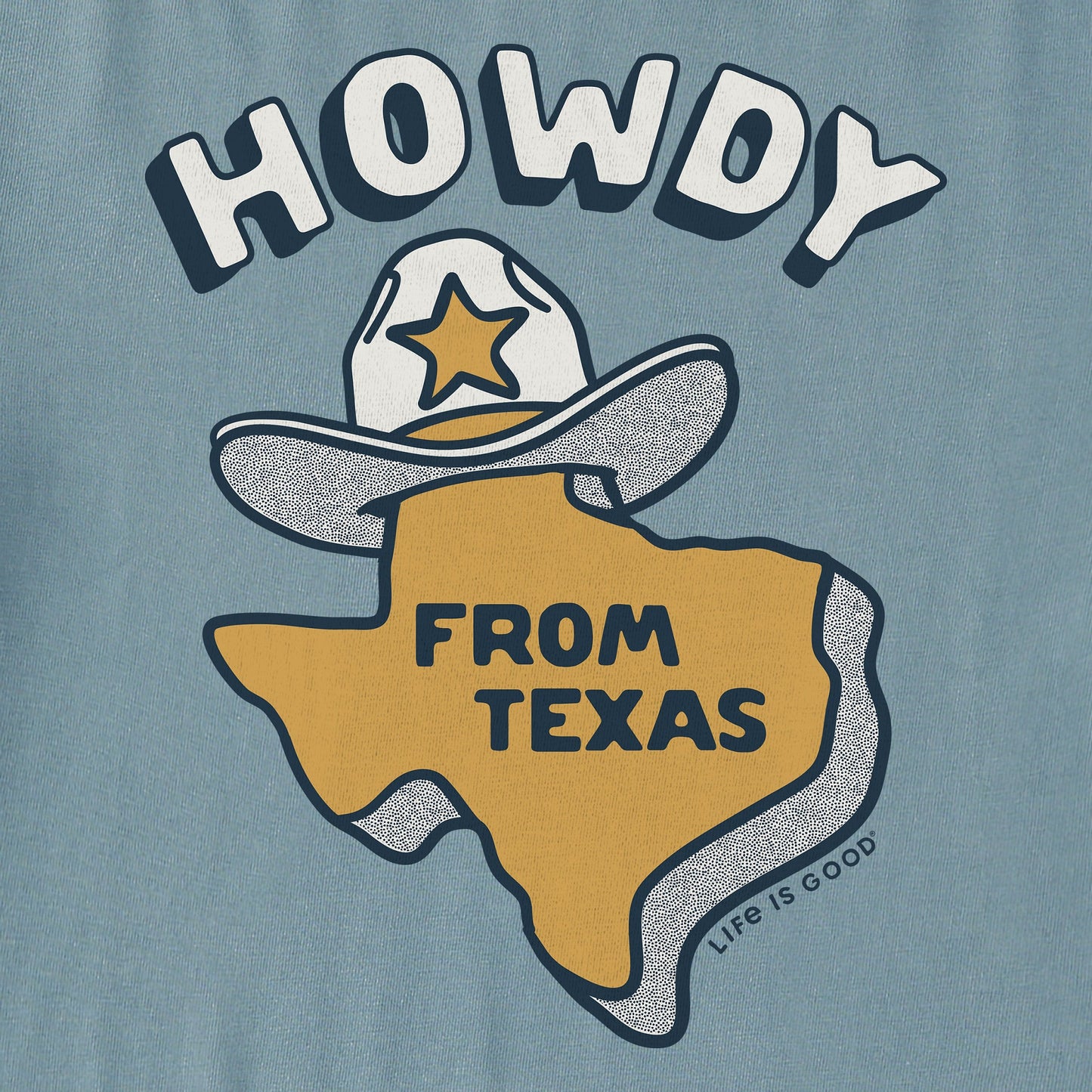 Women's Howdy From Texas Map Short Sleeve Crusher Tee