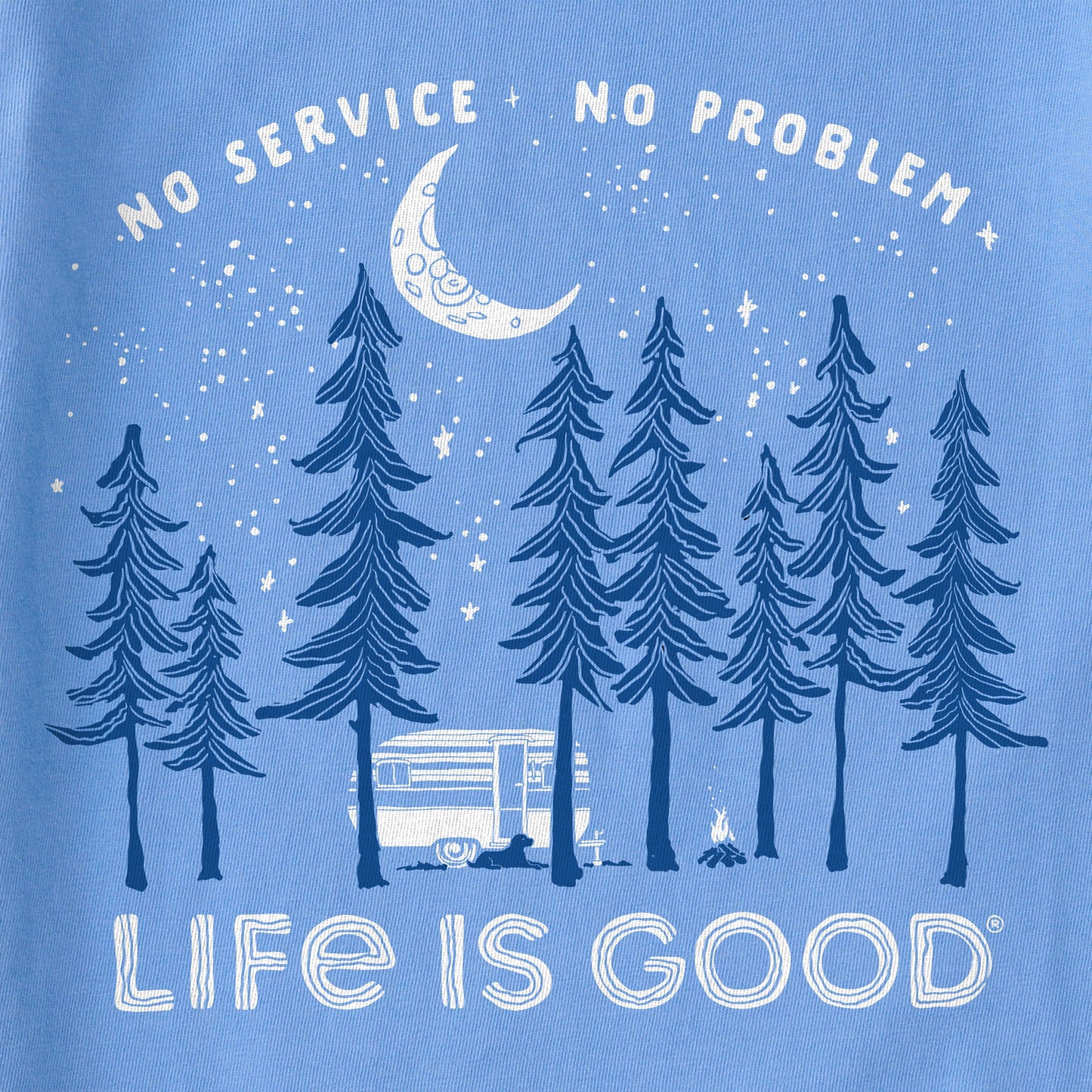 Women's No Service No Problem Camper Short Sleeve Crusher Tee